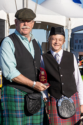 Charleston Scottish Games Trophy presentation