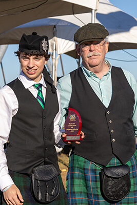 Charleston Scottish Games Trophy presentation