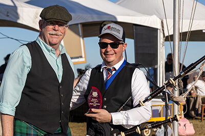 Charleston Scottish Games Trophy presentation