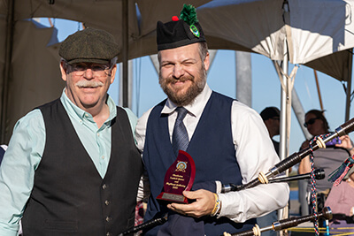 Charleston Scottish Games Trophy presentation