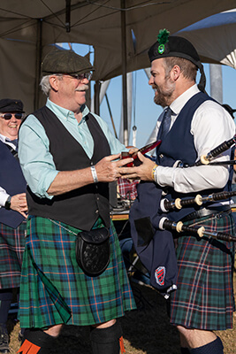 Charleston Scottish Games Trophy presentation