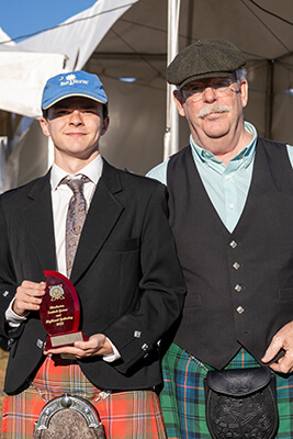 Charleston Scottish Games Trophy presentation