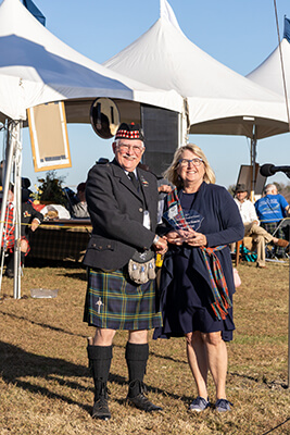 Charleston Scottish Games Trophy presentation