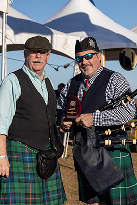 Charleston Scottish Games Trophy presentation