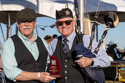 Charleston Scottish Games Trophy presentation